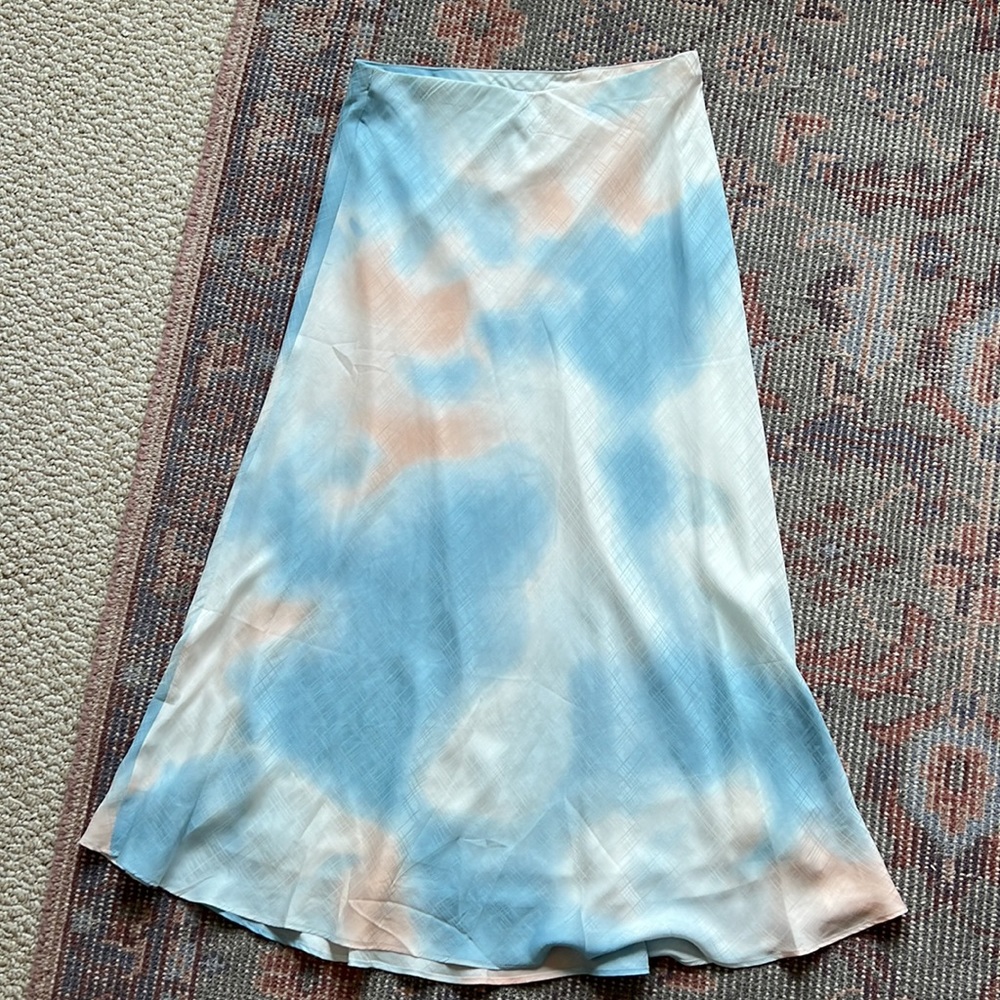 Pastel tye die maxi skirt